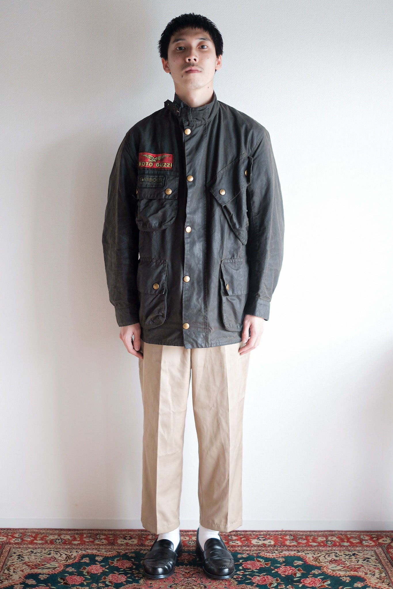 【~80's】Vintage Barbour "INTERNATIONAL SUIT" 2 Crest Size.38