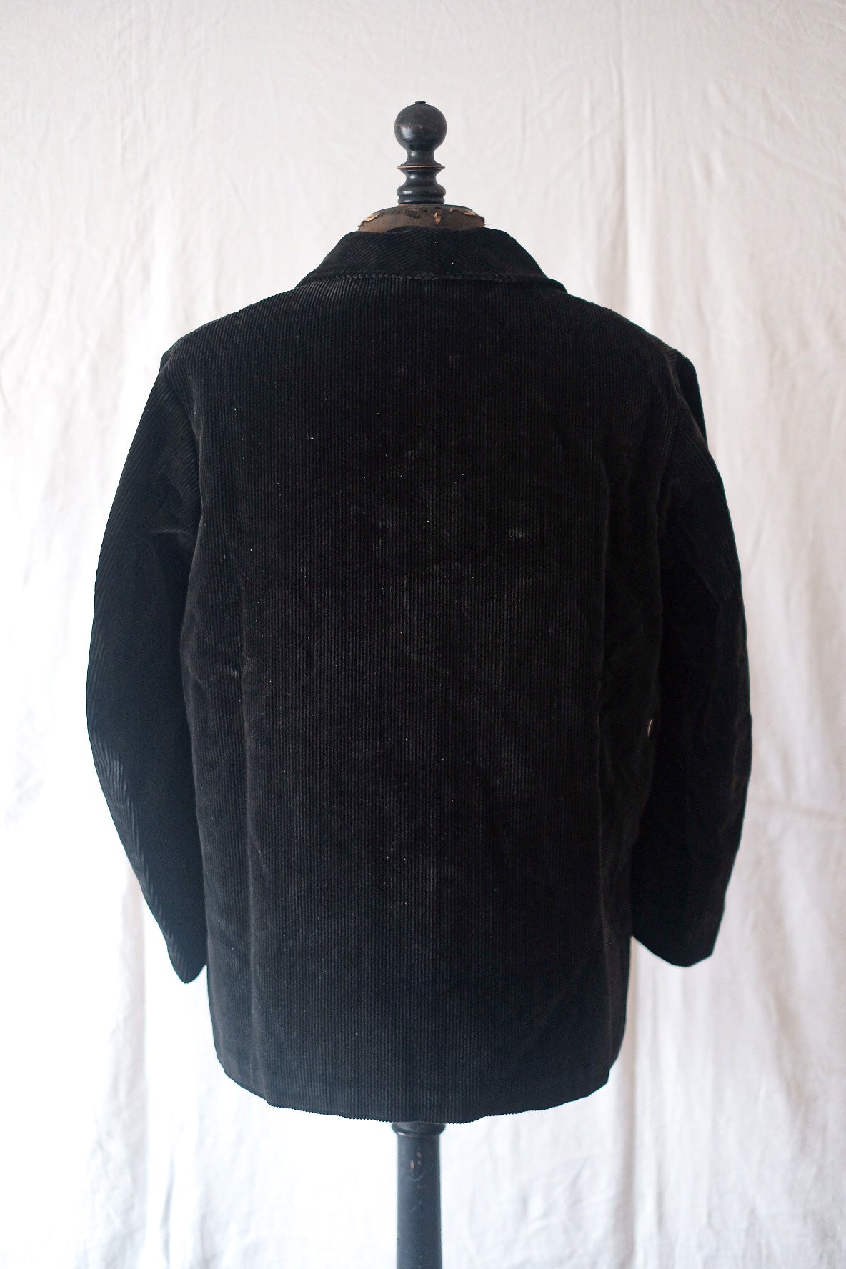 [~ 40's] French Vintage Black Corduroy Hunting Jacket "Dead Stock"