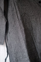 [~ 50's] French Vintage Black Chambray Atelier Coat "Dead Stock"